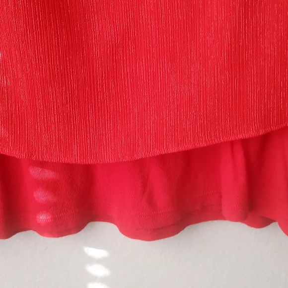 Express short sleeve Top w/overlay - Picture 3 of 8